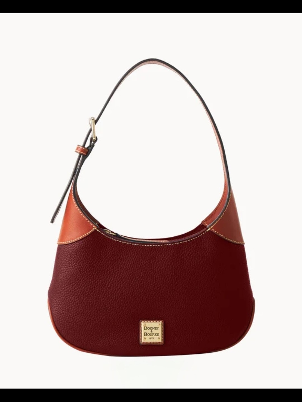 NWT! Dooney & Bourke Pebble Grain Hobo in BORDEAUX